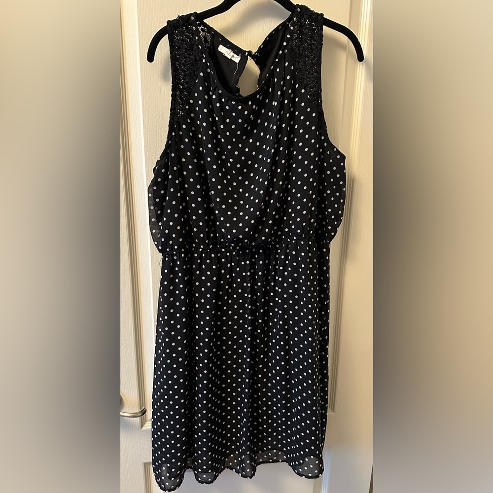 Maurice's Plus Size 2 Polk-Dot Dress with Elastic Waist